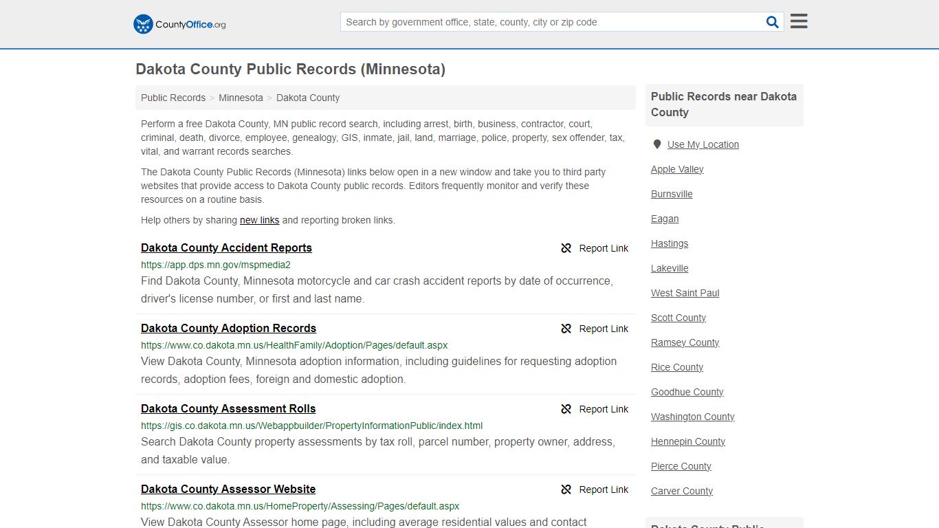 Dakota County Public Records (Minnesota) - County Office